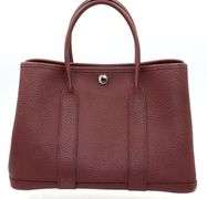 Hermes, Rouge H, Garden Party 30 MM, Top Handle Vanity Bag W/ Care Booklet & Dust Bag