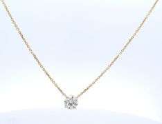 GIA Certified 3.25ct Round Brilliant Cut Diamond Pendant on Chain Necklace