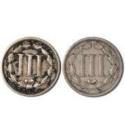 1867 &1881 3 Cent Nickels