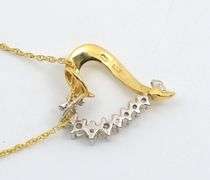 Tasteful 14K YG Diamond Heart on Necklace