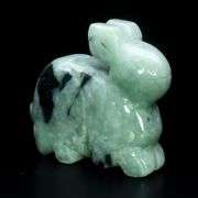 Super cute 266.23ct Jade rabbit carving