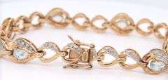 925 Sterling silver cubic zirconia pear shaped bracelet