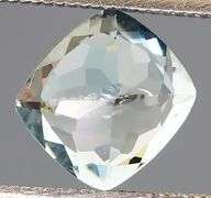 Platinum blue 1.15ct Aquamarine cushion