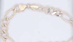 Italian 925 sterling silver figaro bracelet