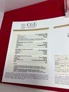 CERTIFIED 14K HITE GOLD DIAMOND AND SAPPHIRE RING