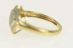 10K Yellow Gold Pave Diamond Heart Love Promise Ring