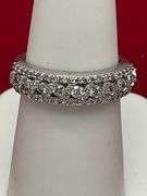 CERTIFIED 14K WHITE GOLD AND DIAMOND BAND