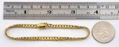 Pretty 14K YG Riccio Link Bracelet