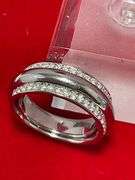 CERTIFIED NEW 18K WHITE GOLD DIAMOND BAND