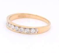 Sparkling Yellow Gold Diamond Band