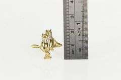 10K Yellow Gold Cat's Diamond Collar Love Kitten Pet Ring