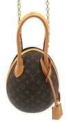 Louis Vuitton EGG bag, Monogram coated & Black leather W/ Box & Card