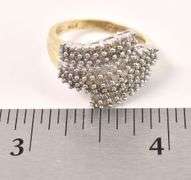 Sparkling 10K Yellow Gold Diamond Ring
