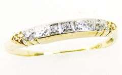 Pretty Antique 10K Diamond Band, Size 5