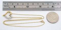Tasteful 14K YG Diamond Heart on Necklace
