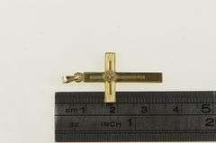 14K Yellow Gold Art Deco Vintage Diamond Cross Pendant