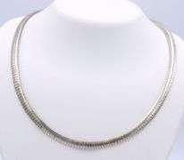 Italian 925 sterling silver omega chain necklace