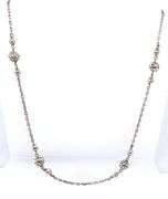 Lois Hill sterling silver ball link long necklace