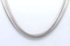 Vintage 925 Sterling Silver Italian Mesh Chain Necklace