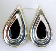 3 Pairs of Sterling Gemstone Clip Earrings