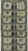 2 1928 & 5 1934 'Funny Back' $1 Small Size Silver Certificates