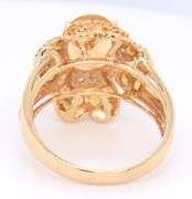 Wonderful Yellow Gold 4.60ctw Citrine and Diamond accent Flower Ring