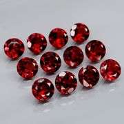 Premium 7.35ct solitaire cut cherry red Garnet set