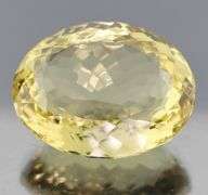 Glistening 128.22ct oval vivid golden Citrine