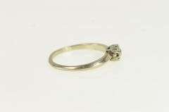 14K Yellow Gold 1940's Diamond Solitaire Classic Promise Ring