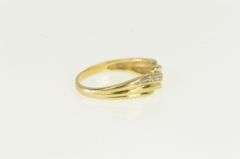 14K Yellow Gold Simple Diamond Classic Wedding Band Ring