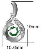 Show Stopper 14k White gold & Genuine Emerald Necklace