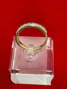 LADIES 14K YELLOW GOLD AND DIAMOND BAND
