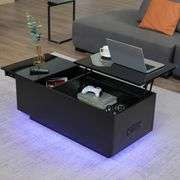 LED Lift-Top Coffee Table: Stylish and Smart Living