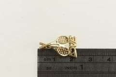 14K Yellow Gold Love Tennis Racket Racquet Sports Charm/Pendant