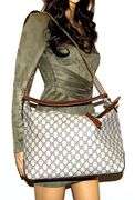 GUCCI, Brown, GG Supreme/Moon Linea A Hobo Shoulder Strap Purse w/ Box & Dust Bag