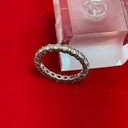 CERTIFIED 14K WHITE GOLD AND DIAMOND ETERNITY RING