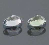 Silvery blue 1.69ct Tanzanite pair