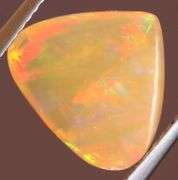 Mixed pattern 3.64ct untreated semi-black Welo Opal