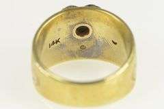 14K Yellow Gold Masonic 32nd Degree Eagle Enamel Ring