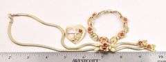 Costume Jewelry Rose Flower Set
