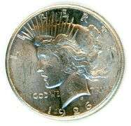 Uncirculated 1926 Peace Silver Dollar
