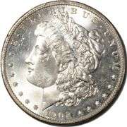 1902 O Frosty White Unc Morgan Dollar