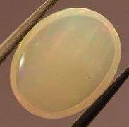 Block patterned 1.23ct frosty white Jelly Opal