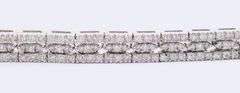 Vintage 2.50ctw Diamond Filigree Triple Row Bracelet in 18K