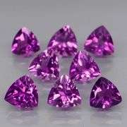 Trilliant 5.60ct 6x6mm real Bolivian Amethyst set