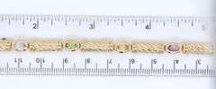925 Sterling silver multi color cubic zirconia bracelet
