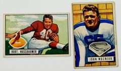 2 Bowman Gum 1951 Football Cards