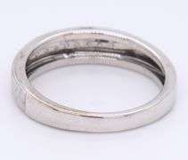 Gent's Channel Set Diamond White Gold Band