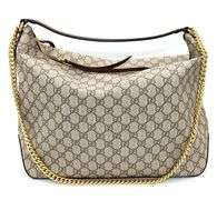 GUCCI, Brown, GG Supreme/Moon Linea A Hobo Shoulder Strap Purse w/ Box & Dust Bag