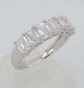 Elegant Emerald Cut Diamond Band